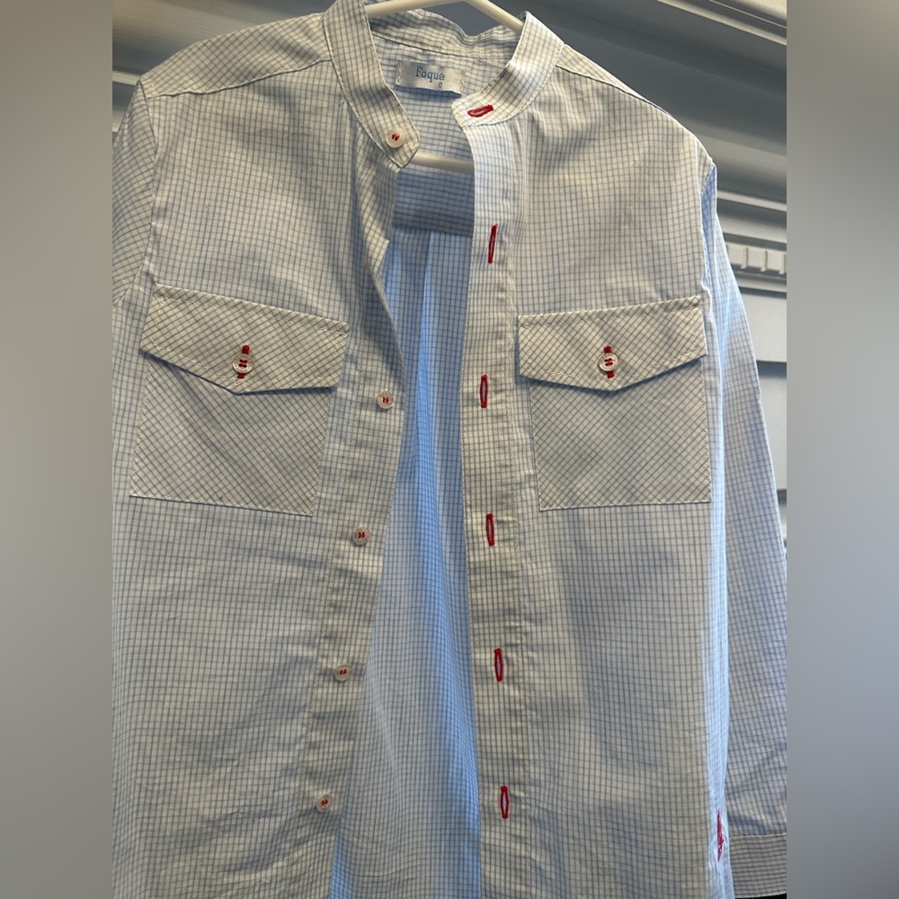 Foque boys dress shirt size 8 (runs small) (like new)